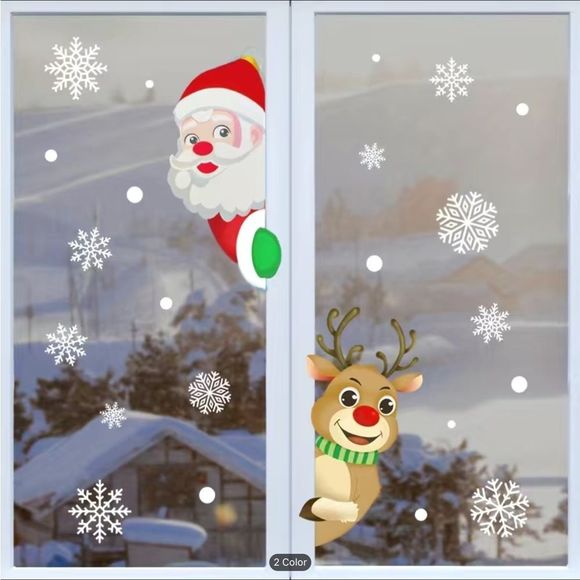 Other - ❄️NWT❄️NEW 2 CHRISTMAS WINDOW + SNOWFLAKE DECALS ❄️